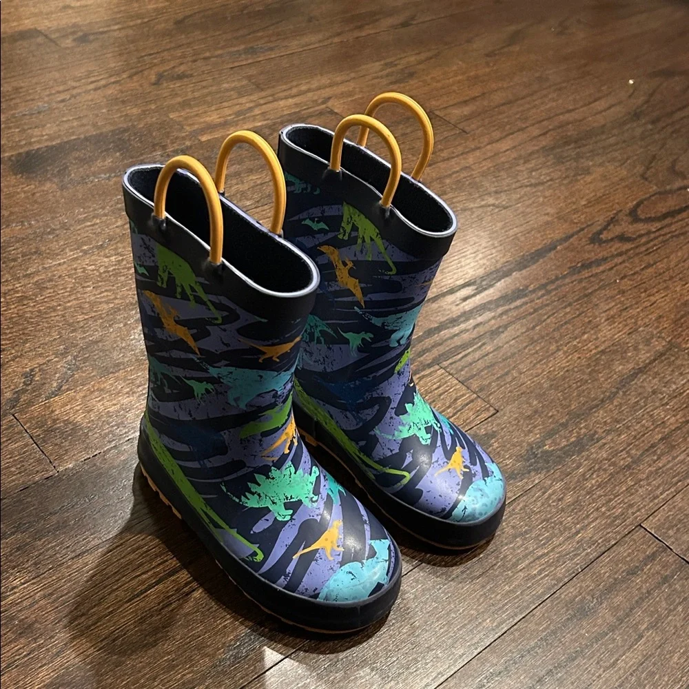 Kids' Colorful Dinosaur Rain Boots Size 6